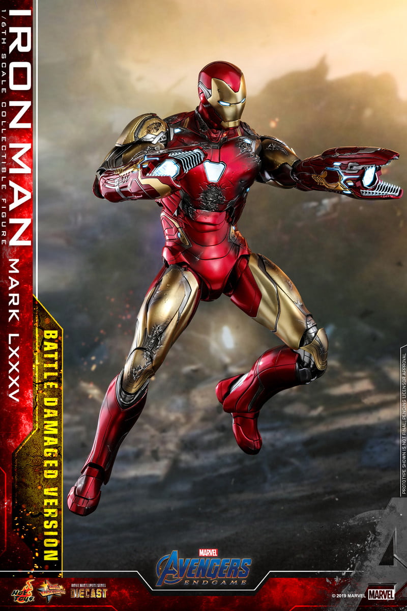 Avengers End Game: Iron Man Mark 85 LXXXV Battle Damaged Hot Toys MMS543D33 - Image 6