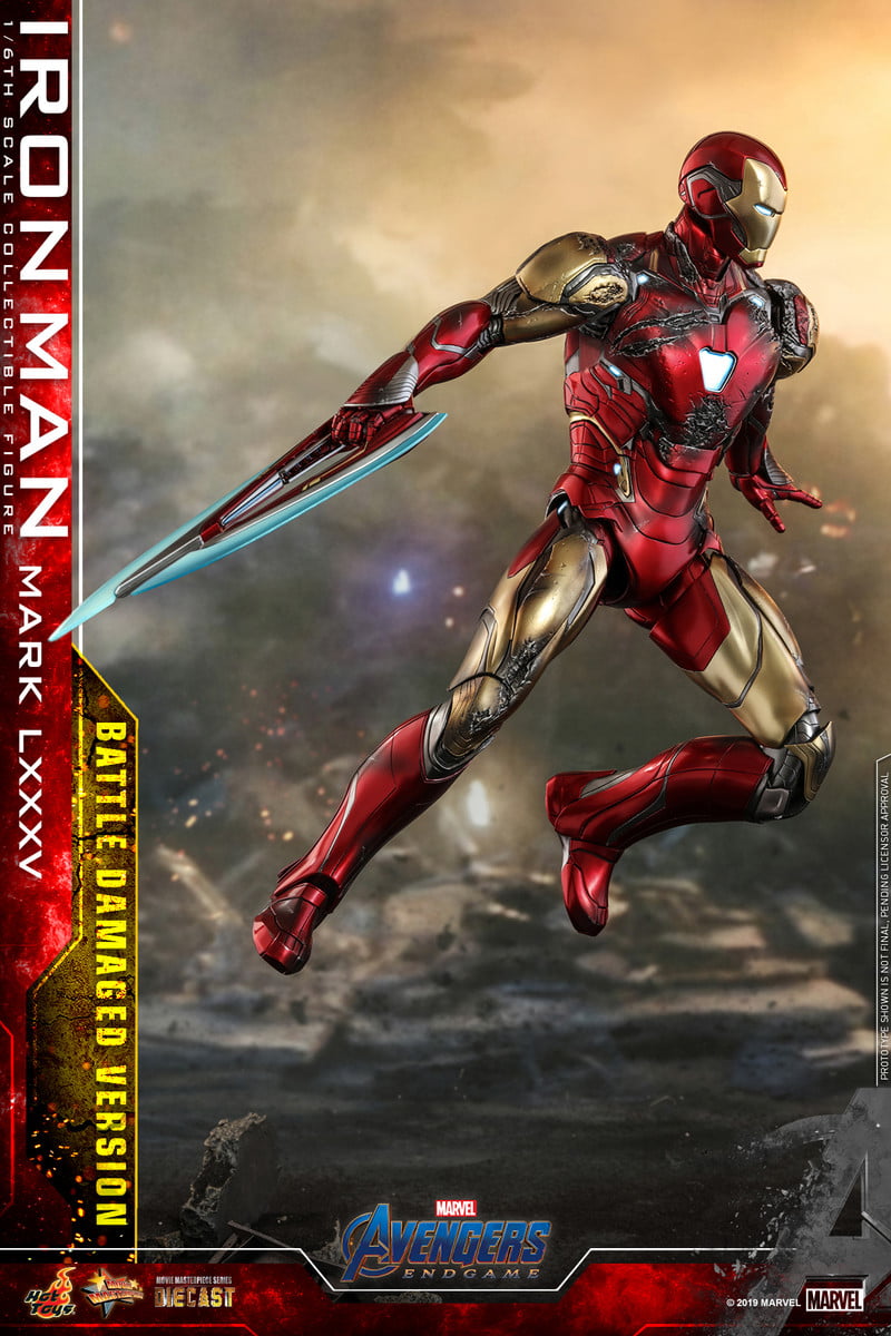 Avengers End Game: Iron Man Mark 85 LXXXV Battle Damaged Hot Toys MMS543D33 - Image 2