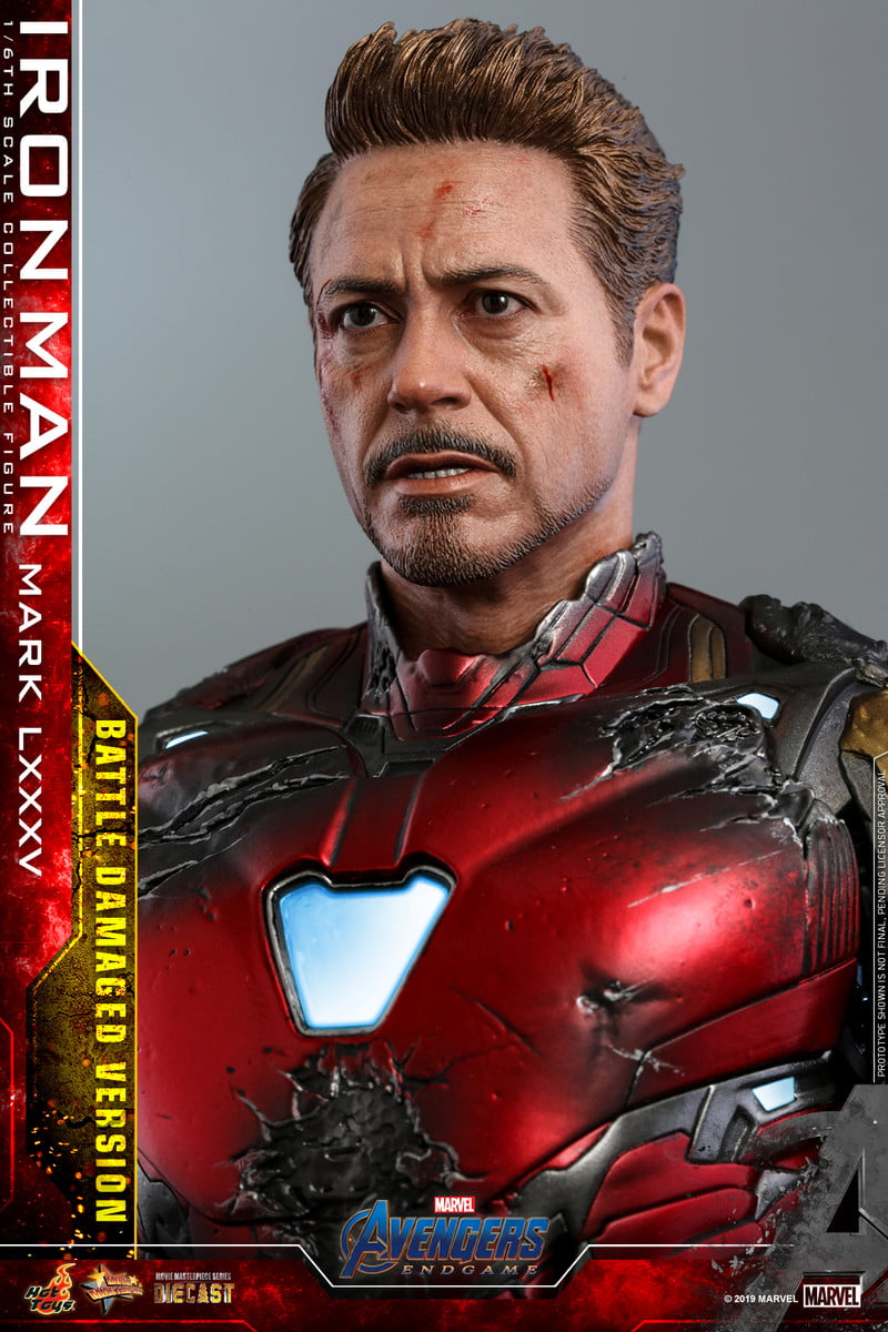 Avengers End Game: Iron Man Mark 85 LXXXV Battle Damaged Hot Toys MMS543D33 - Image 3