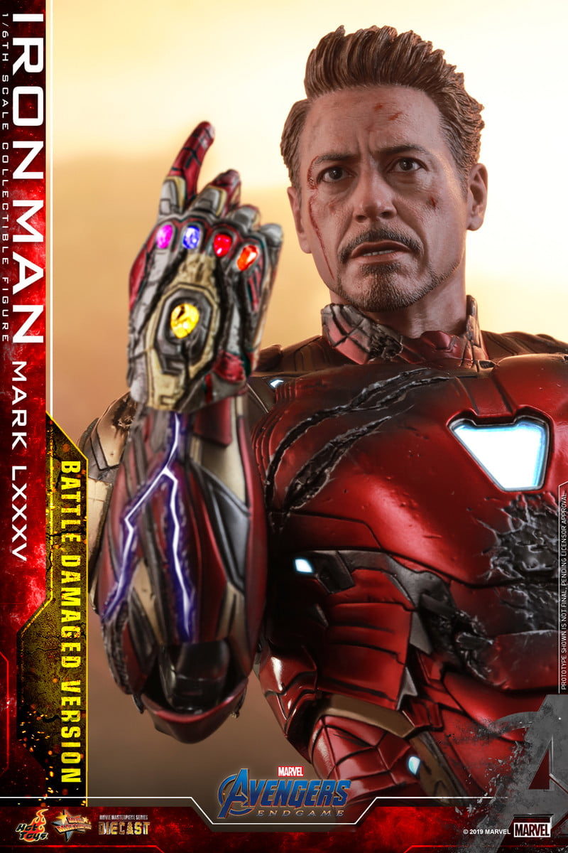 Avengers End Game: Iron Man Mark 85 LXXXV Battle Damaged Hot Toys MMS543D33 - Image 4