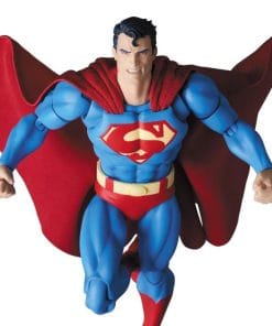 Hush Superman MAFEX flying with a wired poseable cape.