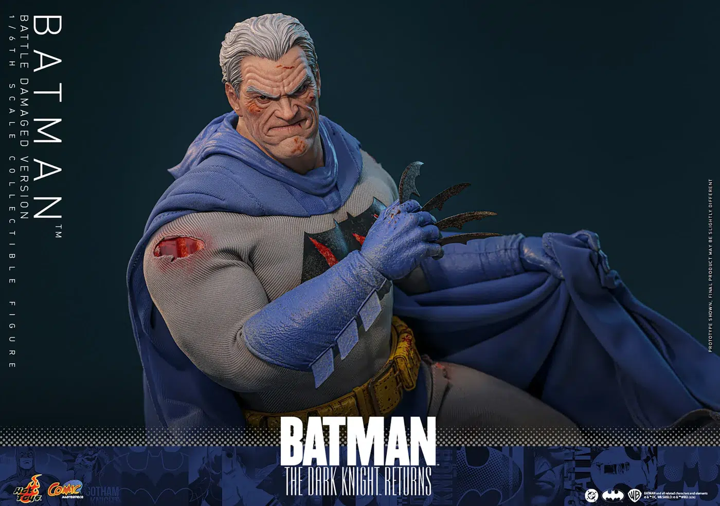 Batman: The Dark Knight Returns Batman (Battle Damaged Version) 1/6th Scale Collectible Figure - Image 3