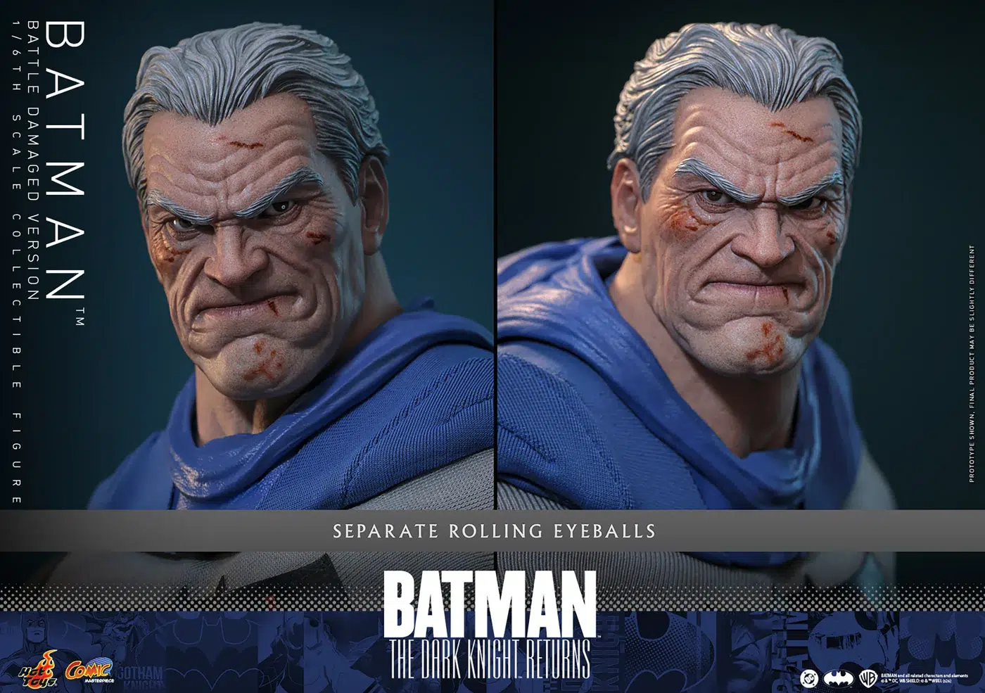 Batman: The Dark Knight Returns Batman (Battle Damaged Version) 1/6th Scale Collectible Figure - Image 10