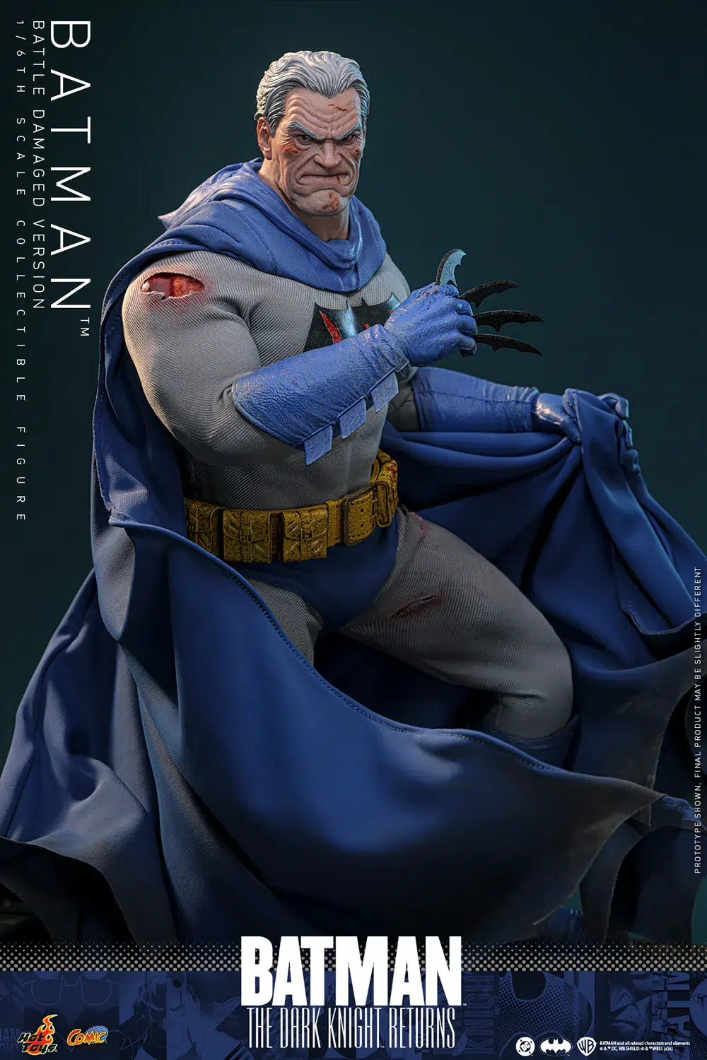 Batman: The Dark Knight Returns Batman (Battle Damaged Version) 1/6th Scale Collectible Figure - Image 5