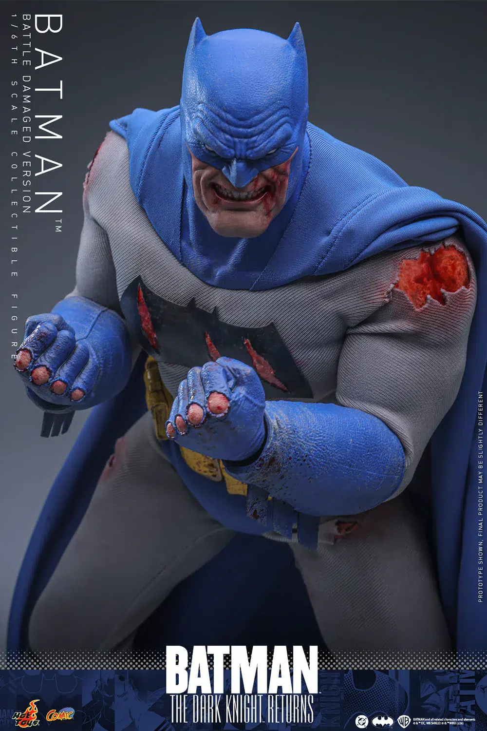 Batman: The Dark Knight Returns Batman (Battle Damaged Version) 1/6th Scale Collectible Figure - Image 4