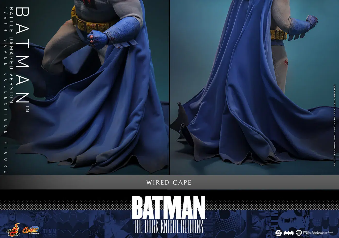 Batman: The Dark Knight Returns Batman (Battle Damaged Version) 1/6th Scale Collectible Figure - Image 12