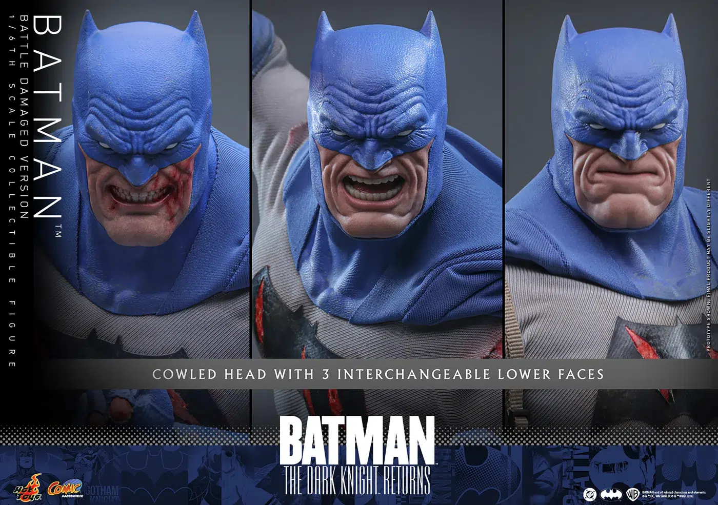 Batman: The Dark Knight Returns Batman (Battle Damaged Version) 1/6th Scale Collectible Figure - Image 11