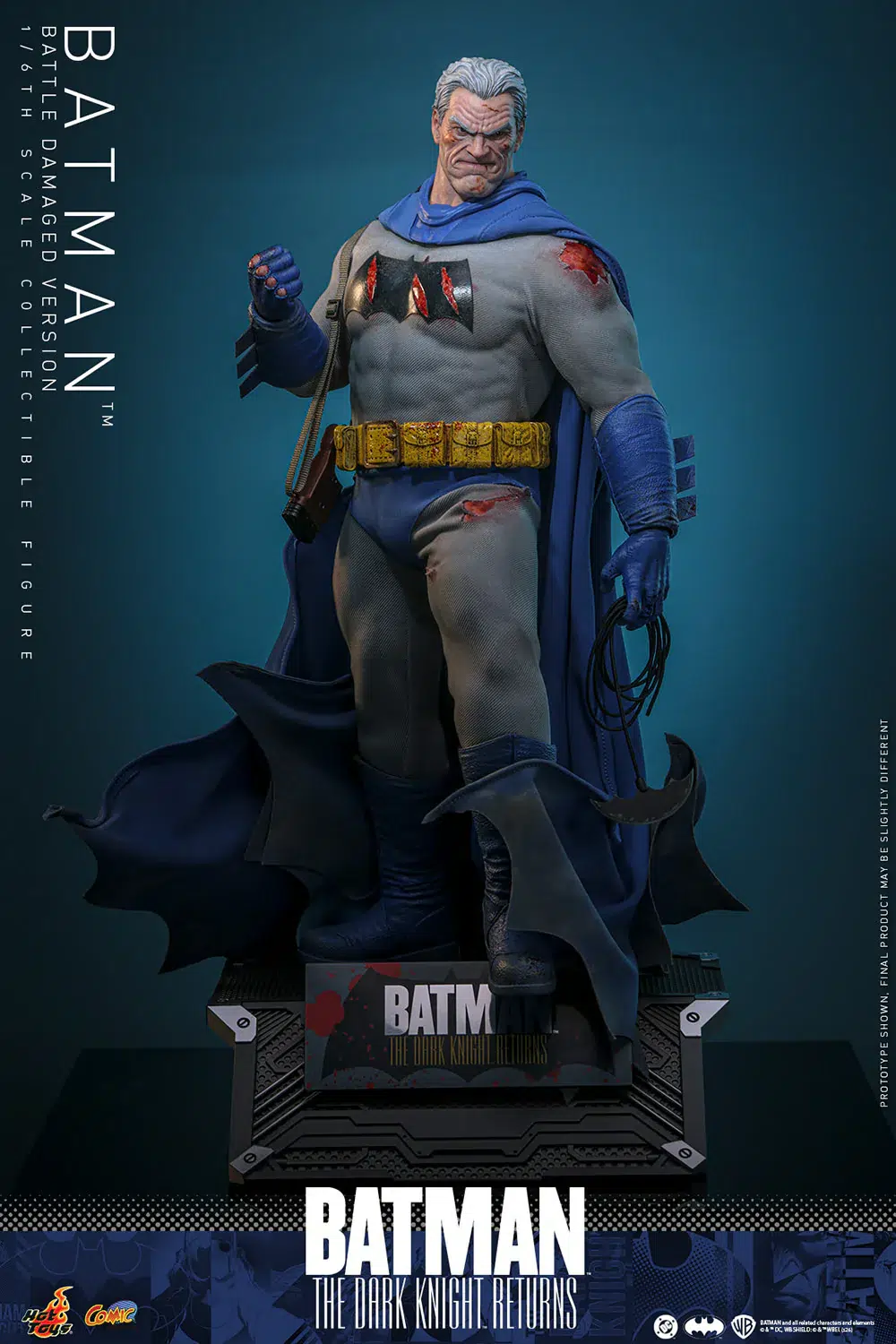 Batman: The Dark Knight Returns Batman (Battle Damaged Version) 1/6th Scale Collectible Figure - Image 7